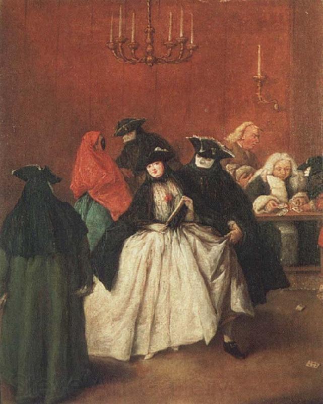 Pietro Longhi Masked venetians in the Ridotto France oil painting art